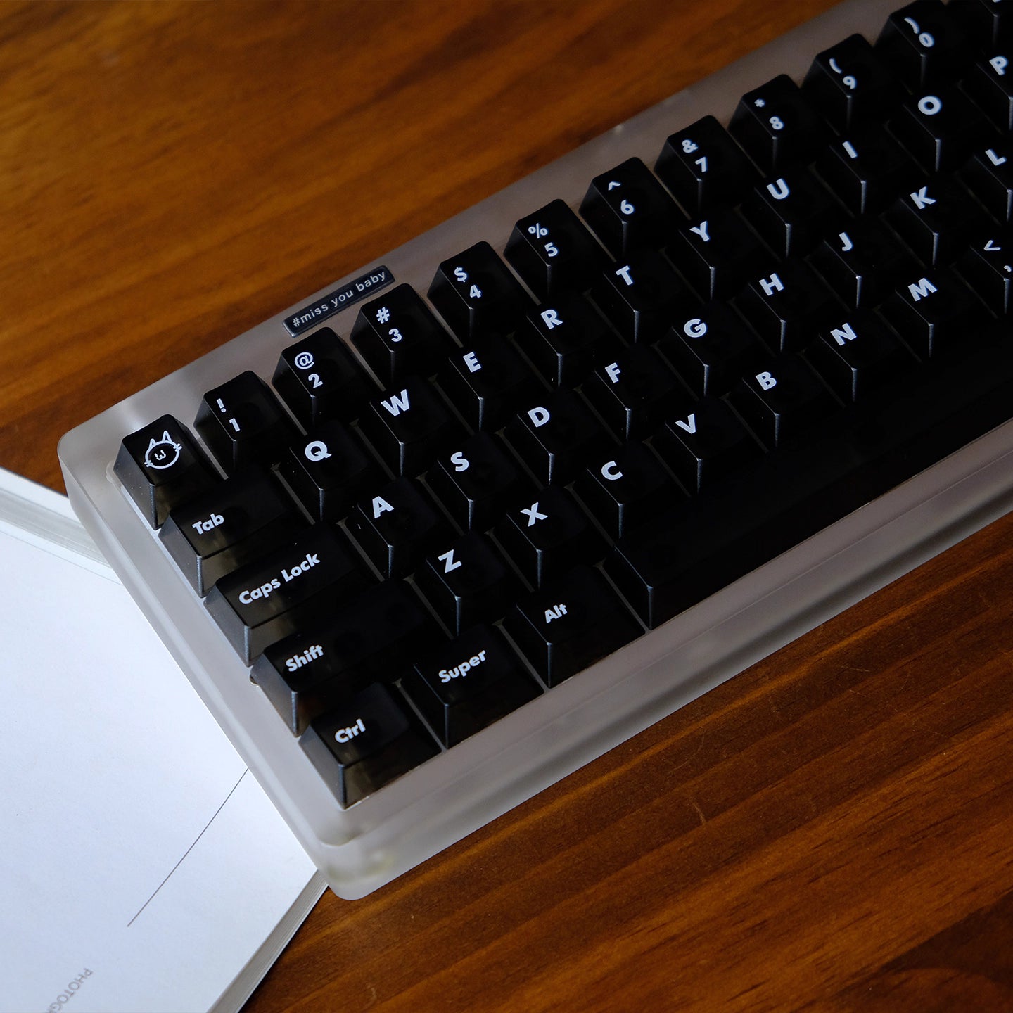 Foggy Black PC Keycaps – Cherry Profile (122 Keys)