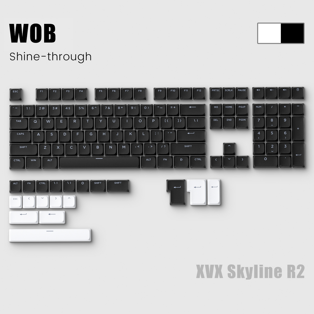 XVX Skyline R2 Low-Profile PBT Double-Shot Keycaps