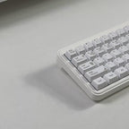 White Ceramic-Like PBT Keycap Set