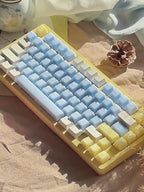 Sea Salt Soda Semi-Transparent Keycap Set — 164 Keys, Cherry Height, PBT+PC