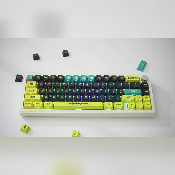 Cyberpunk Side Backlit Cherry PBT Keycap Set – 129 Keys